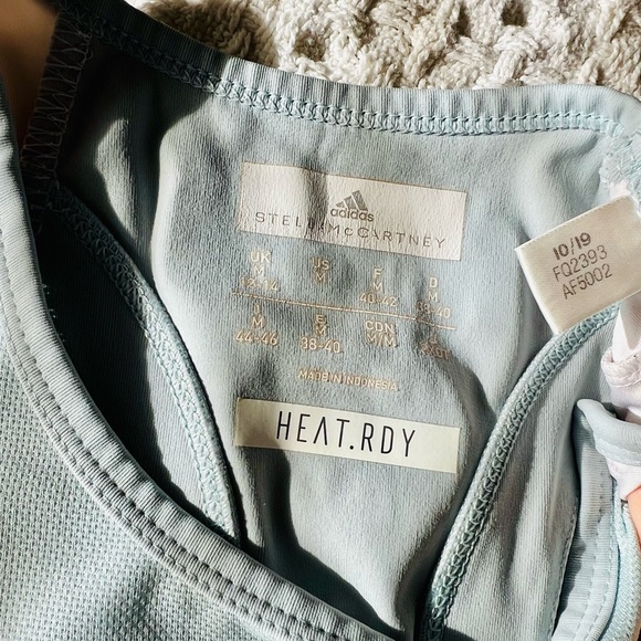 Adidas Stella McCartney Light Blue Sports Bra /Athleisure top - Picture 6 of 8